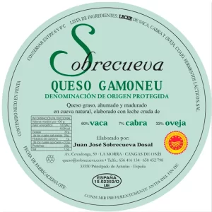 Etiqueta quesería Juan Sobrecueva