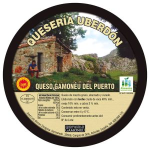 Etiqueta Quesería Uberdón de gamonéu del puertu